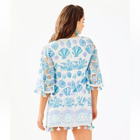 Lilly Pulitzer Jackelin Romper Sea to Sea Lace - Picture 2 of 12